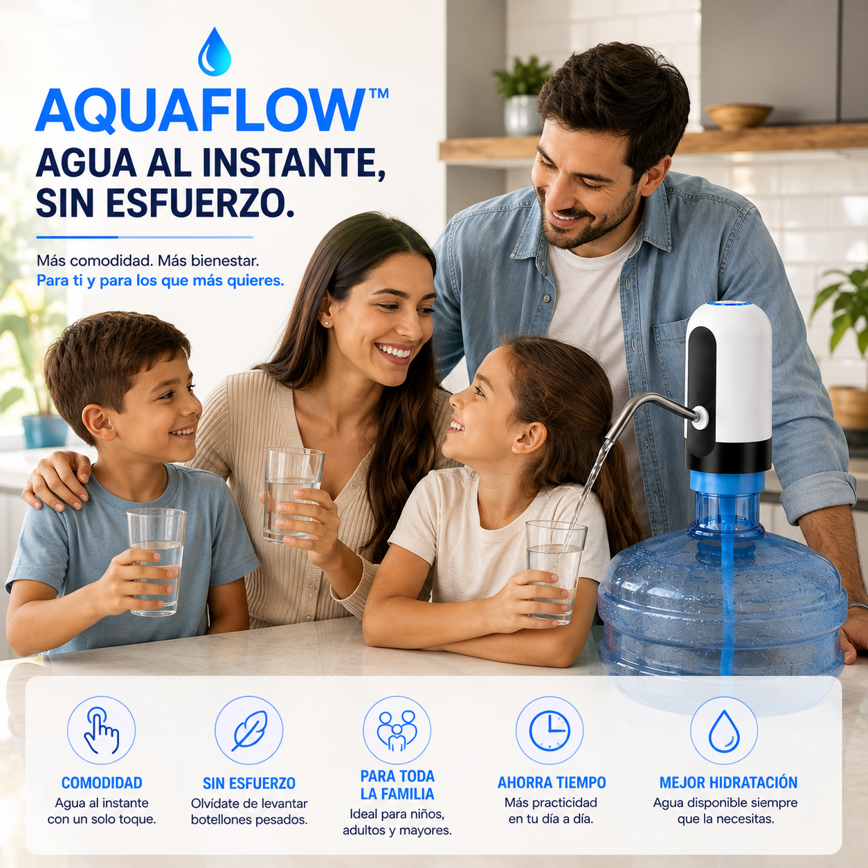 💧 AquaFlow™ – Agua al instante, sin esfuerzo.