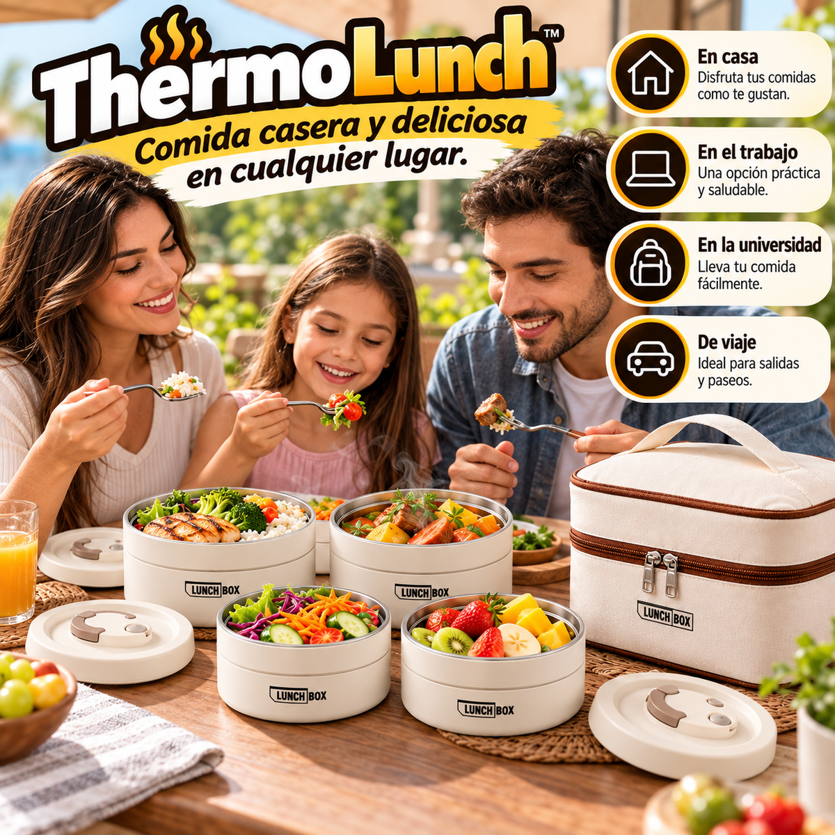 ThermoLunch™ “Tu comida lista, a la temperatura que disfrutas.”