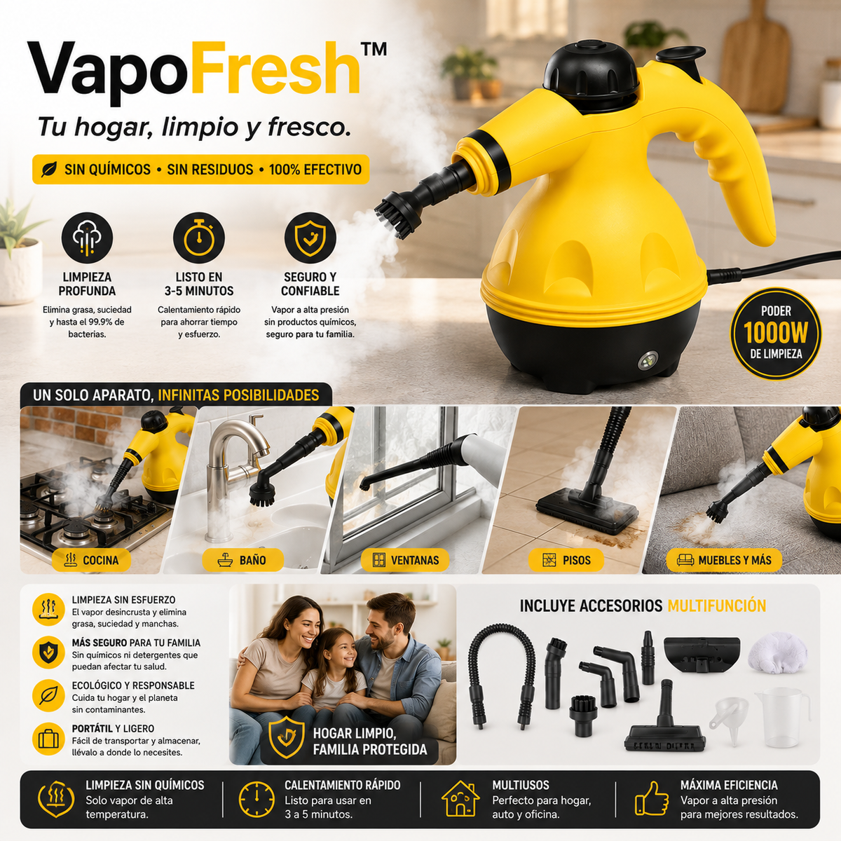 VapoFresh™  Tu hogar, limpio y fresco.