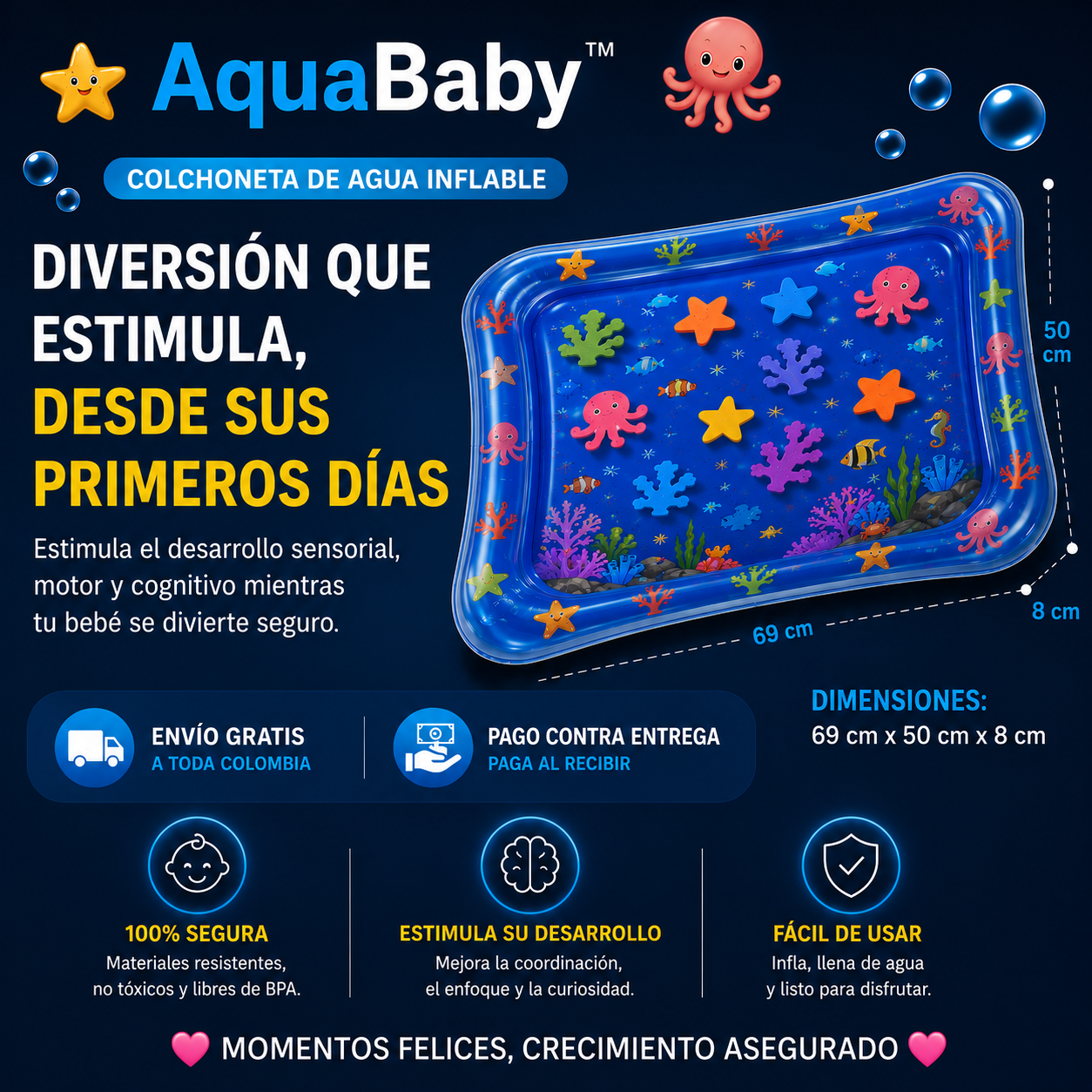 AquaBaby™  Tapete Sensorial de Estimulación Temprana