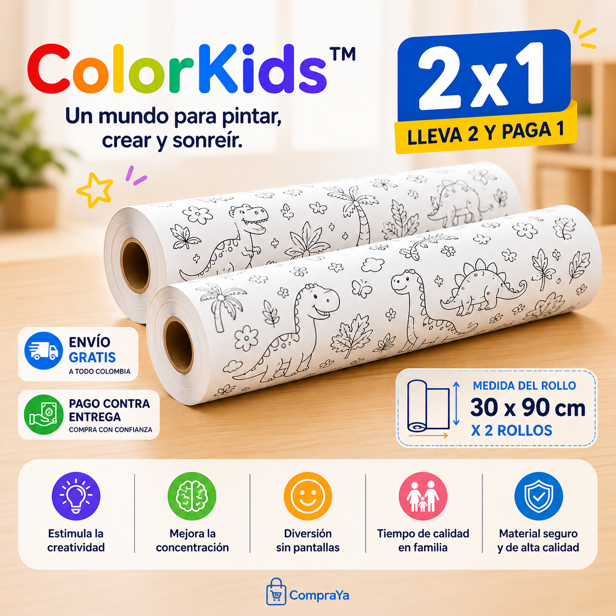 ColorKids™ Un mundo para pintar, crear y sonreír. Lleve 2 Paga 1
