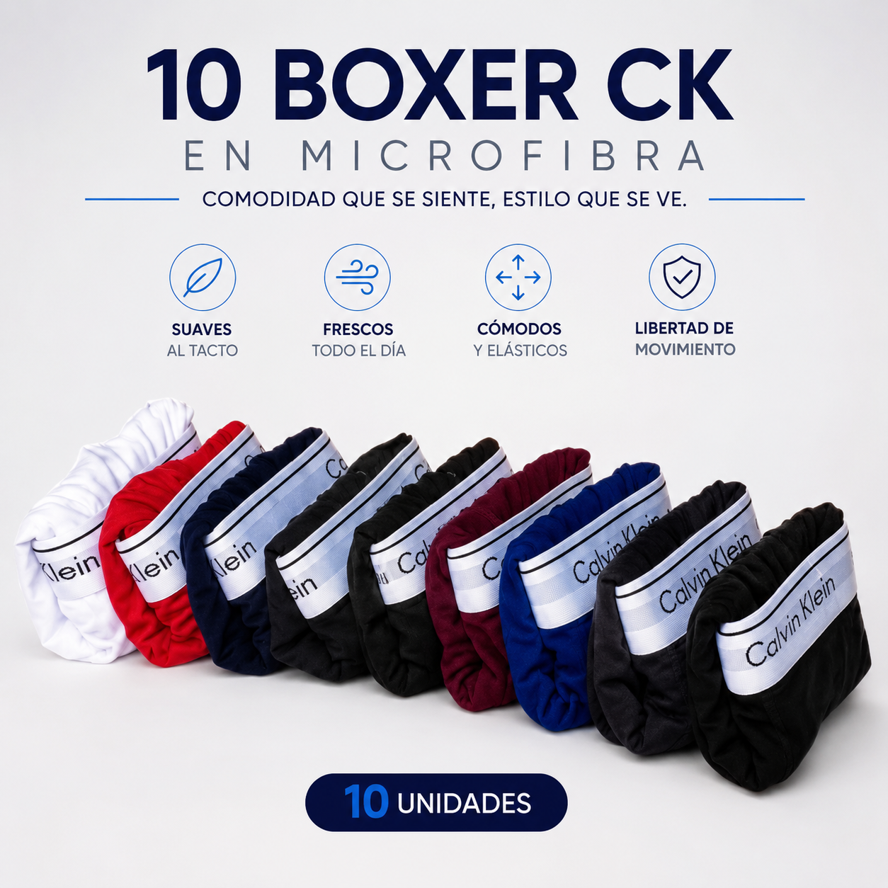 Boxer Premium™ X 10 Unid.  "La comodidad que usarás todos los días."