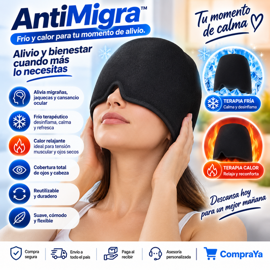 AntiMigra™ — Frío y calor para tu momento de alivio.