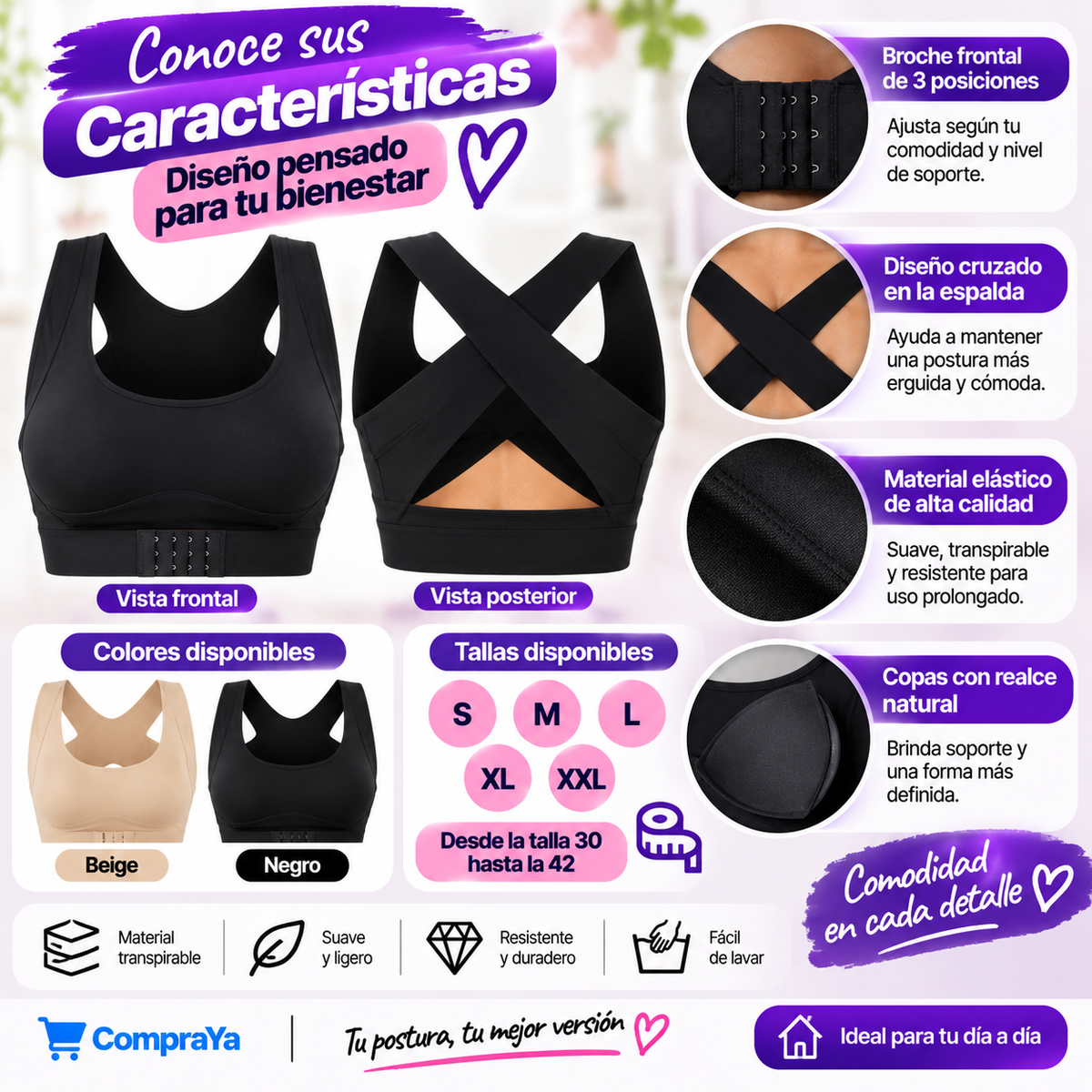 Top Elastico  Corrector de Postura