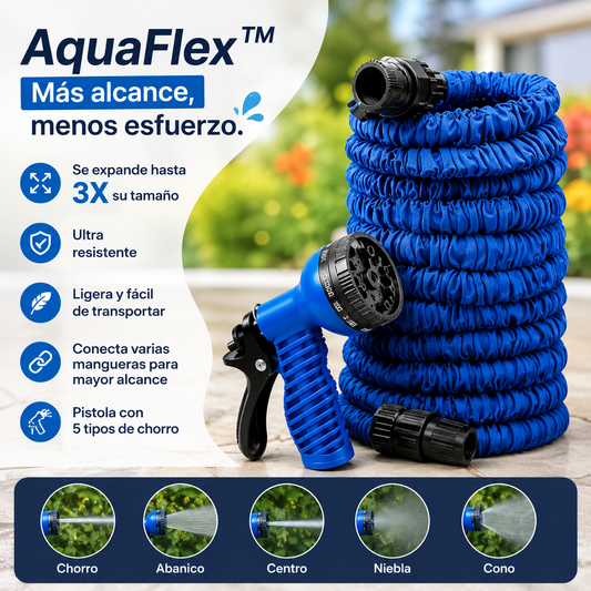 AquaFlex™ Más alcance, menos esfuerzo. 💦Expandible 15 mts