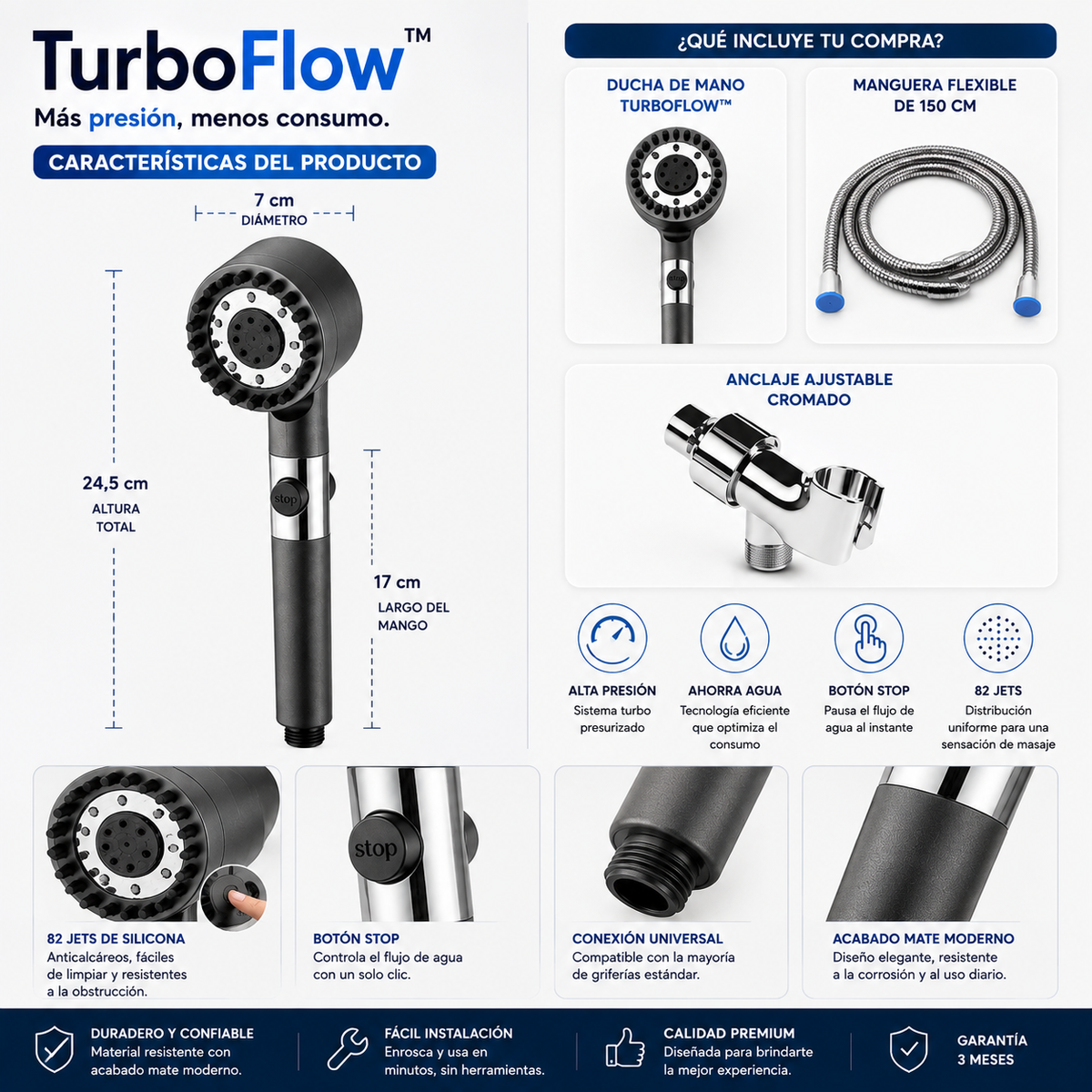 TurboFlow™ — Más presión, menos consumo.