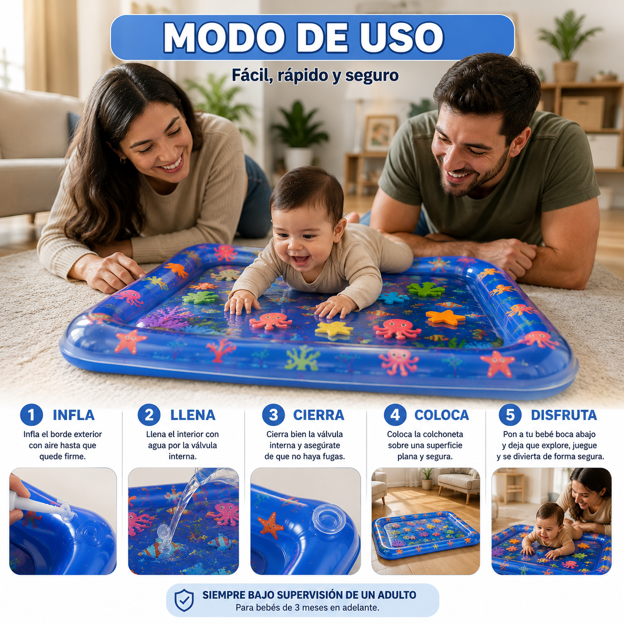 AquaBaby™  Tapete Sensorial de Estimulación Temprana