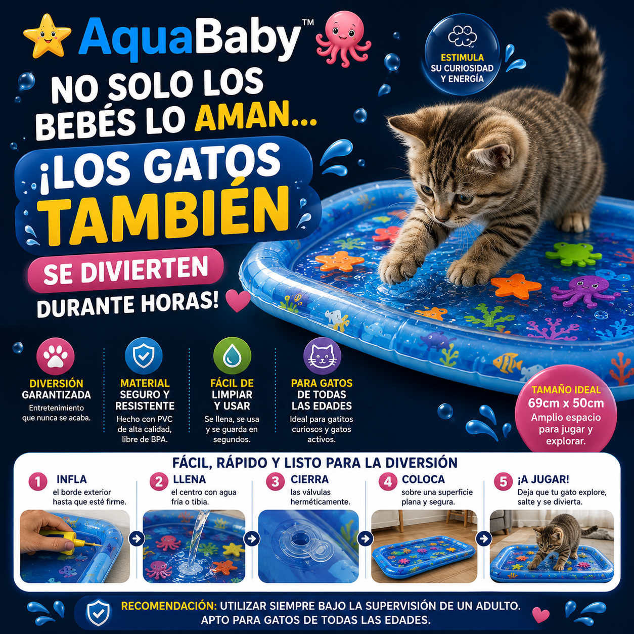 AquaBaby™  Tapete Sensorial de Estimulación Temprana