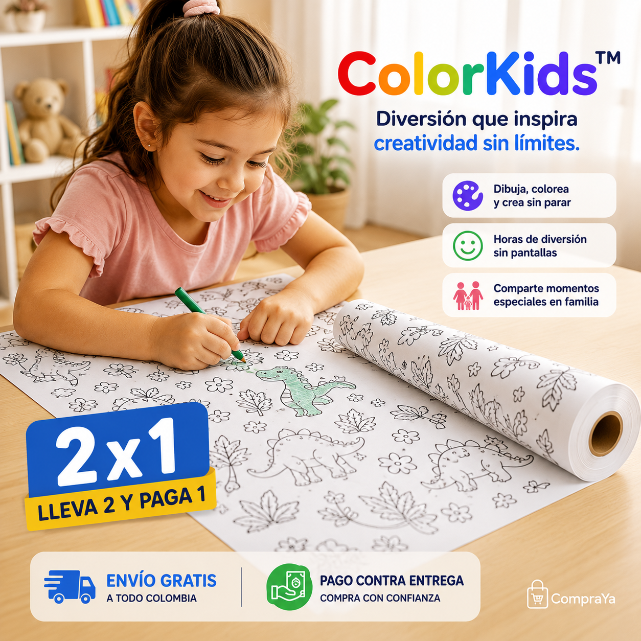 ColorKids™ Un mundo para pintar, crear y sonreír. Lleve 2 Paga 1