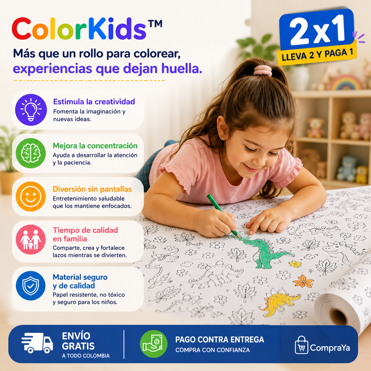 ColorKids™ Un mundo para pintar, crear y sonreír. Lleve 2 Paga 1