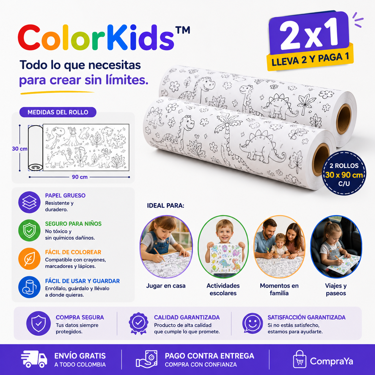 ColorKids™ Un mundo para pintar, crear y sonreír. Lleve 2 Paga 1