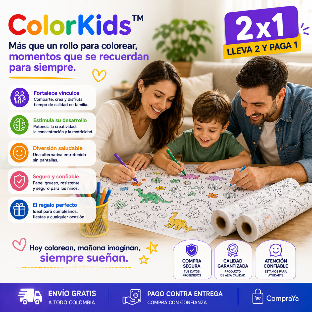 ColorKids™ Un mundo para pintar, crear y sonreír. Lleve 2 Paga 1