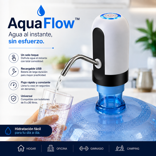 💧 AquaFlow™ – Agua al instante, sin esfuerzo.