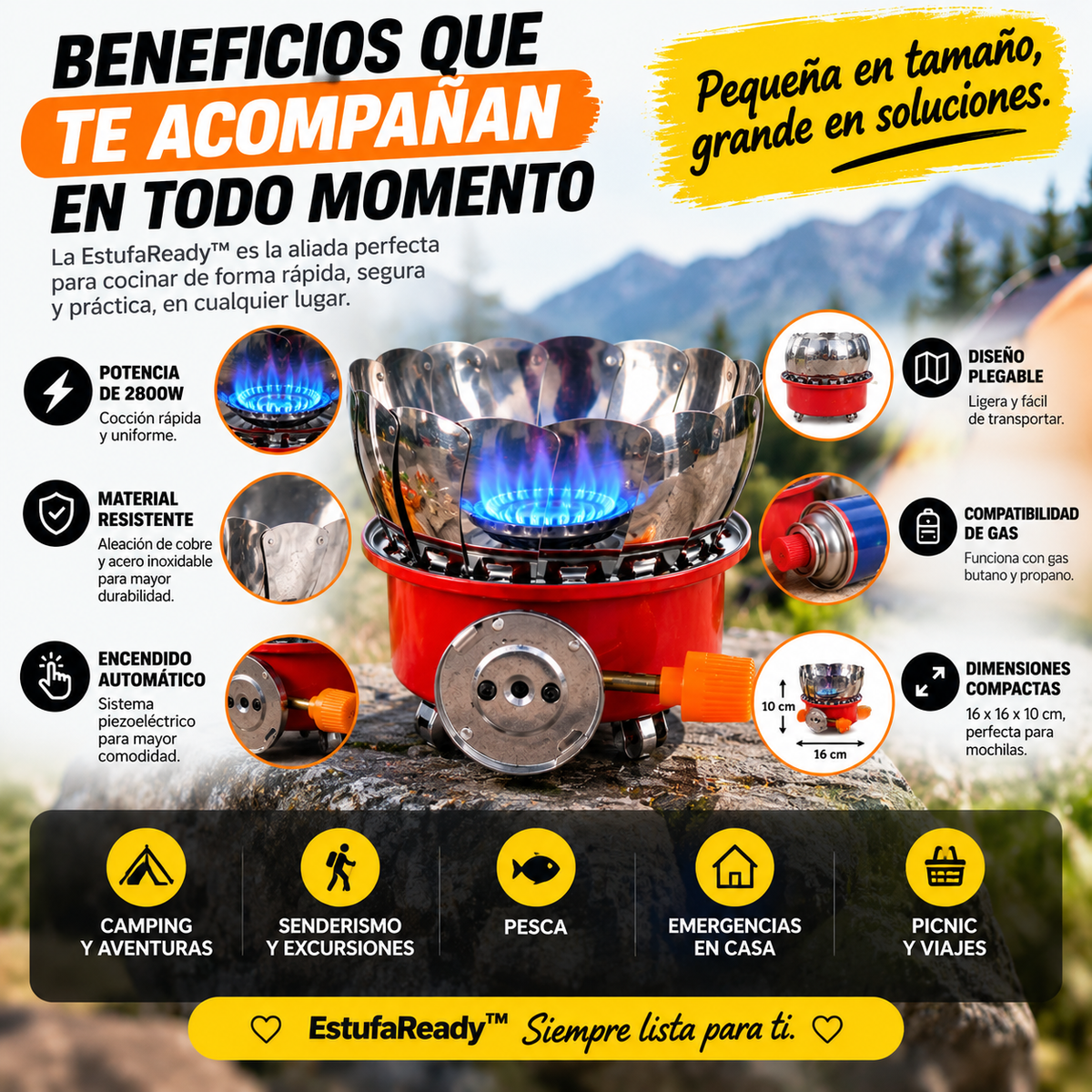 EstufaReady™ “Tu estufa de respaldo para cualquier emergencia.”