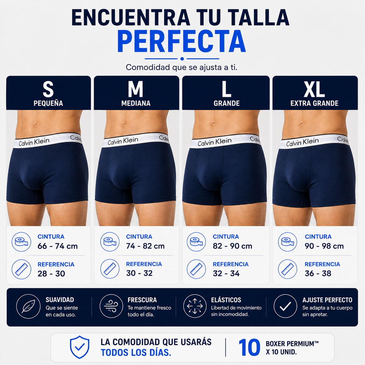 Boxer Premium™ X 10 Unid.  "La comodidad que usarás todos los días."