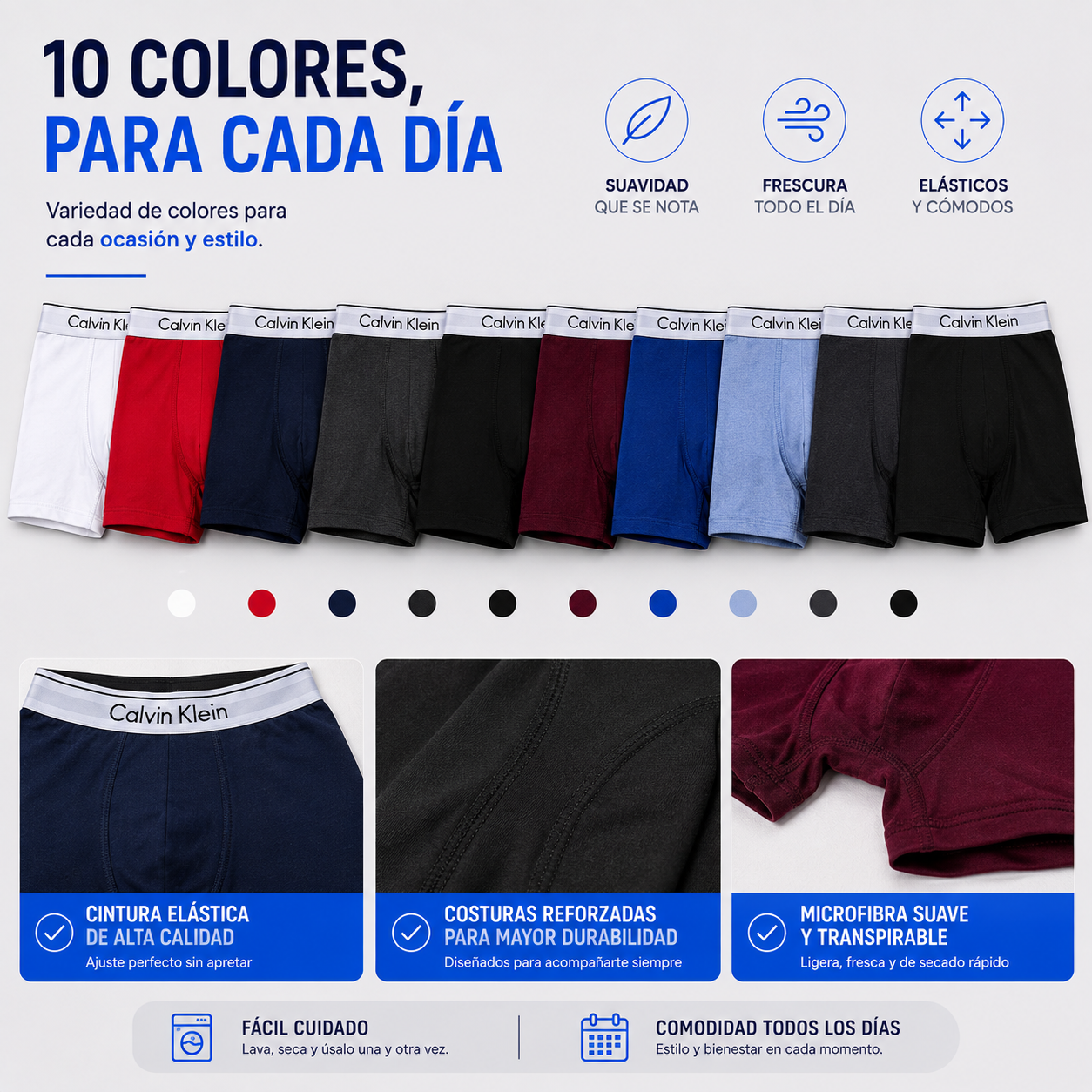 Boxer Premium™ X 10 Unid.  "La comodidad que usarás todos los días."
