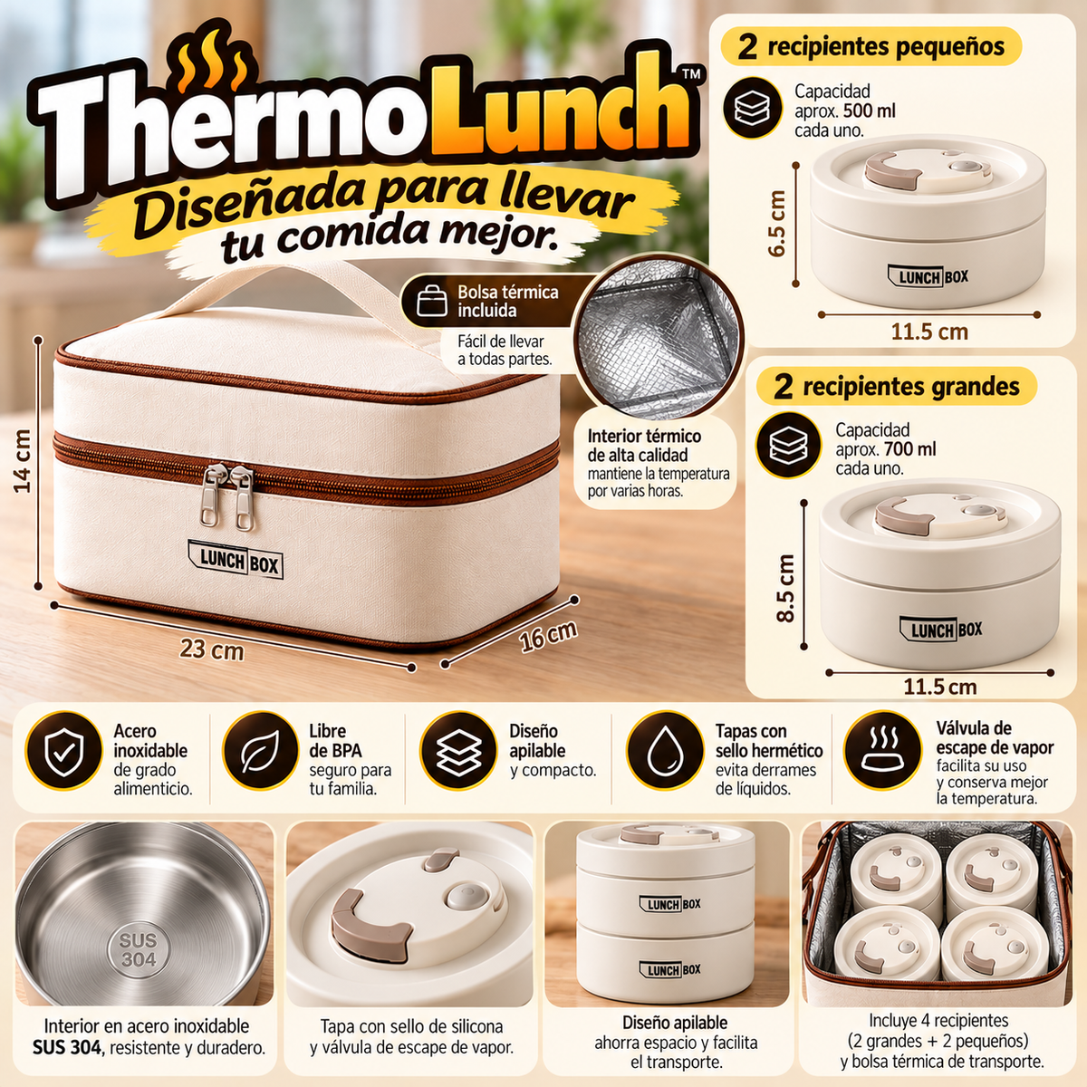 ThermoLunch™   “Tu comida lista, a la temperatura que disfrutas.”