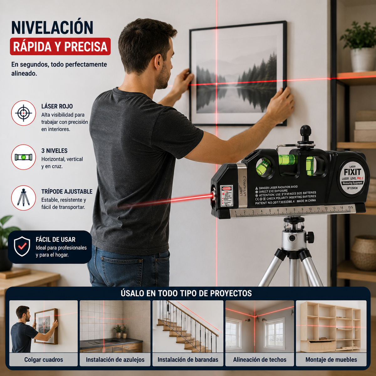 NivelPro™  Con Tripode "Precisión que hace la diferencia".