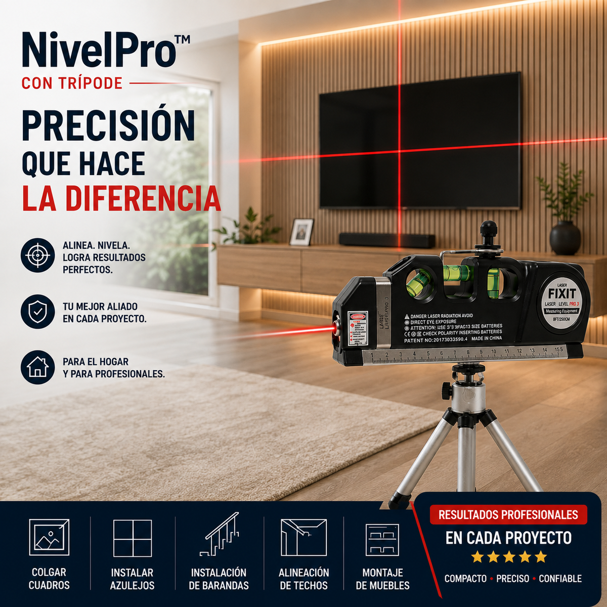 NivelPro™  Con Tripode "Precisión que hace la diferencia".